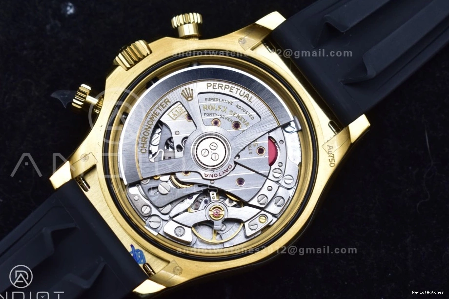 (Weighted) Oysterflex Sophisticated Edition Daytona on QF 126518 YG V6 Black Strap Best 807 Dial SH4131 1:1 1108